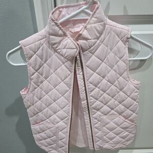 J. Crew Light Pink Quilted Kids Vest